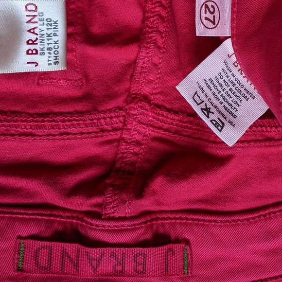 J Brand Skinny Jeans Shock Pink - Picture 3 of 5
